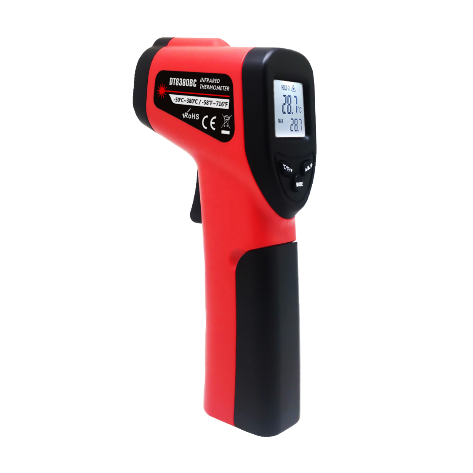 Digital industrial single-laser thermometer